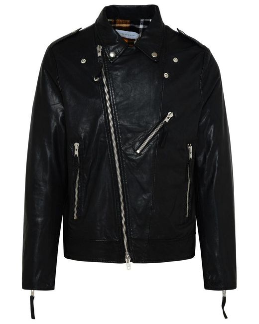 Bully Black Genuine Leather Jacket for men
