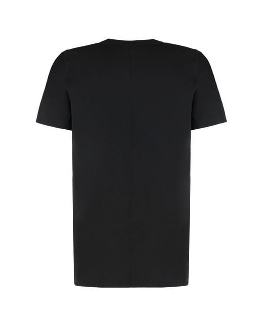 Rick Owens Black Round Neck Cotton T-Shirt for men