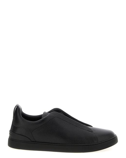 Zegna Black 'triple Stitch' Sneakers for men
