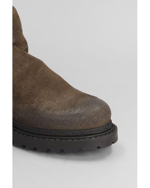 METISSE Brown Low Heels Ankle Boots