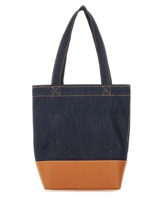 A.P.C. Blue Axel Small Tote Bag for men