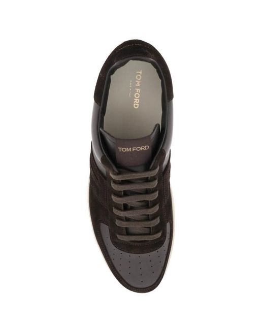 Tom Ford Black Suede And Leather 'radcliffe' Sneakers for men