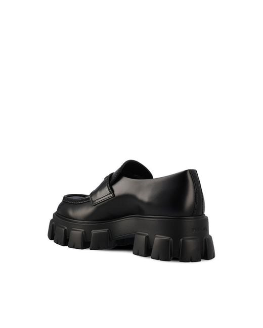 Prada Black Flat Shoes for men