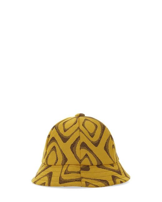 Needles Yellow Hat With Print for men