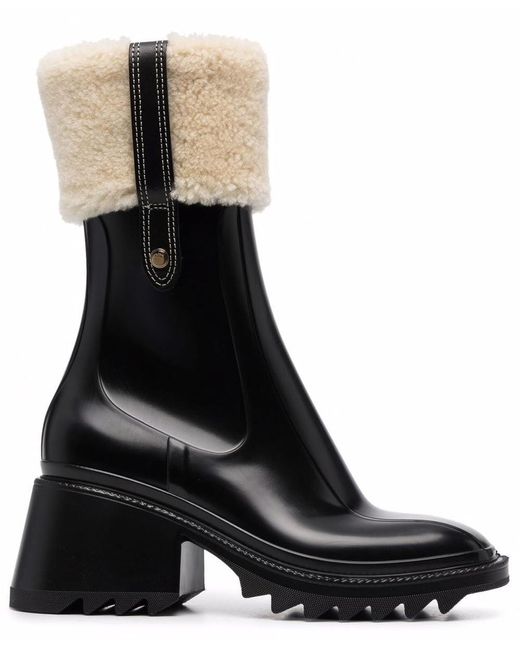 shearling rain boots
