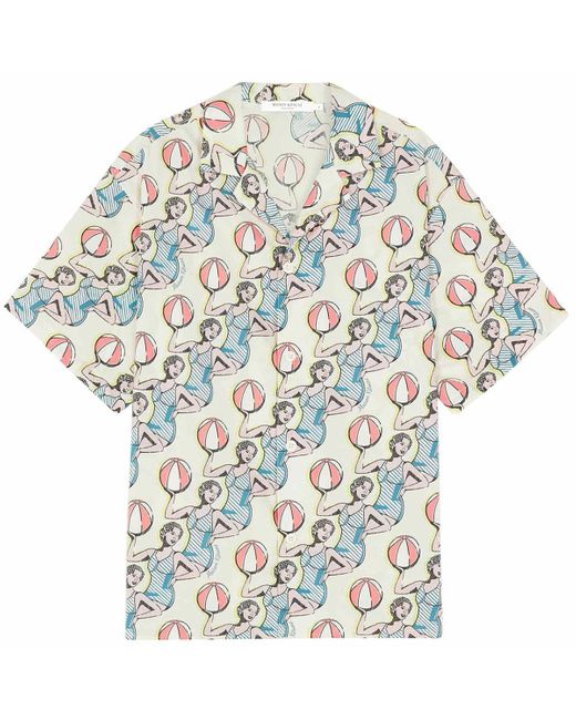 Maison Kitsuné Multicolor Dancing Girls Print Shirt for men