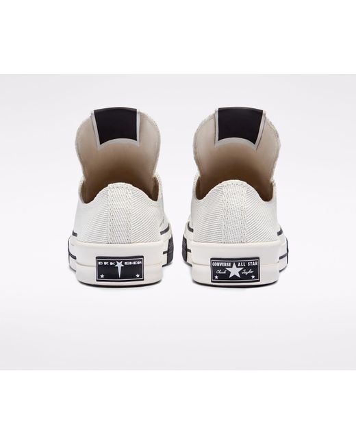 Rick Owens White X Converse Drkstar Low-top Sneakers