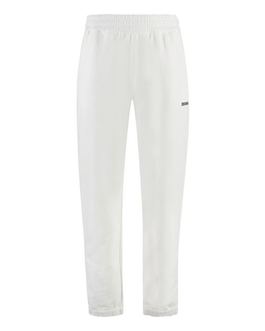 Zegna White Cotton Track-pants for men