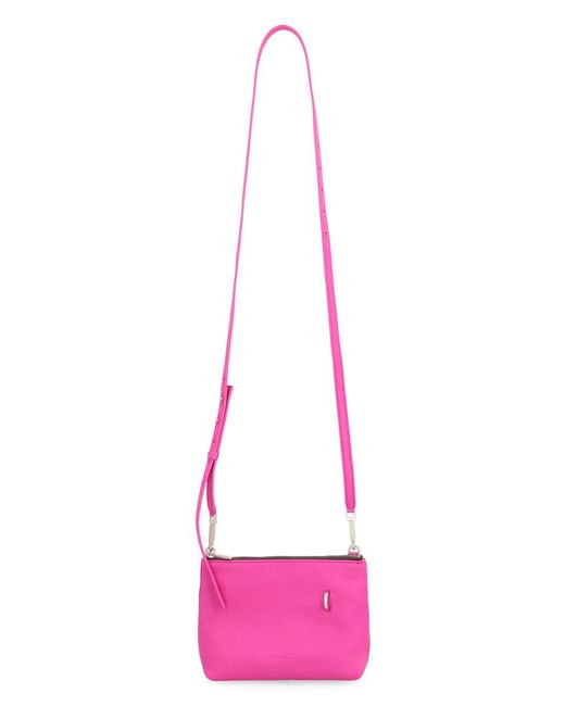 Rick Owens Purple Adri Mini Leather Shoulder Bag for men