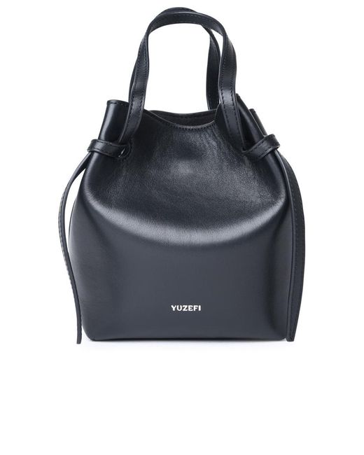 Yuzefi 'bulb' Black Leather Bag