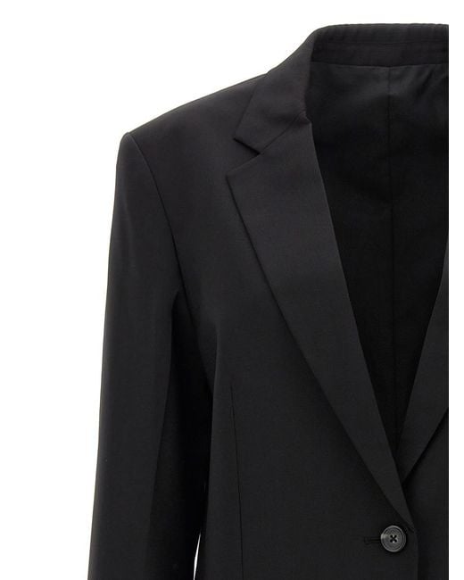 Helmut Lang Black Wool Single Breast Blazer Jacket Jackets