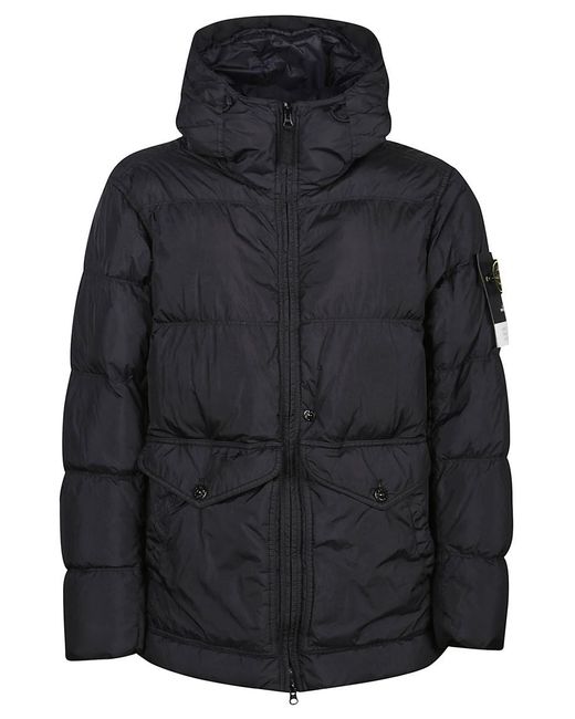 Stone Island Nylon Down Puffer Jacket in Black for Men Lyst Canada