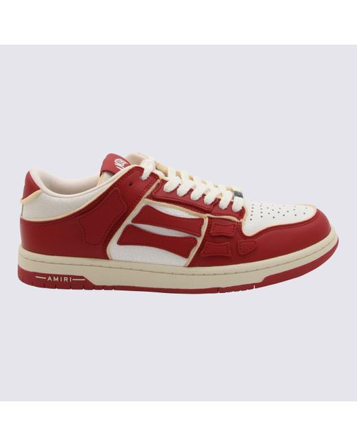 Amiri Red And Leather Sneakers for men