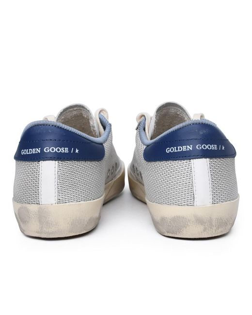 Golden Goose Deluxe Brand Blue 'Super-Star Classic' Leather Sneakers for men