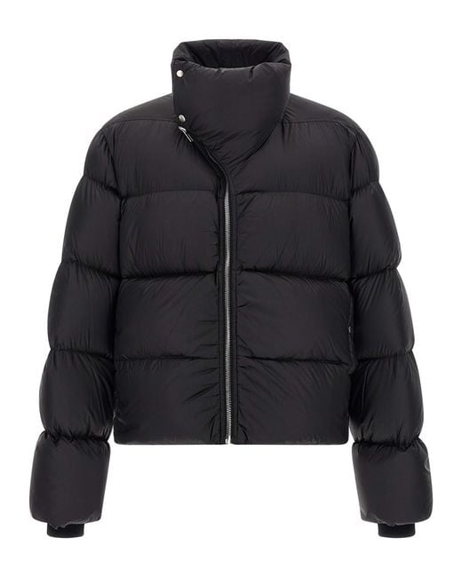 Rick Owens Black Turtle Cropped Down Jacket for men