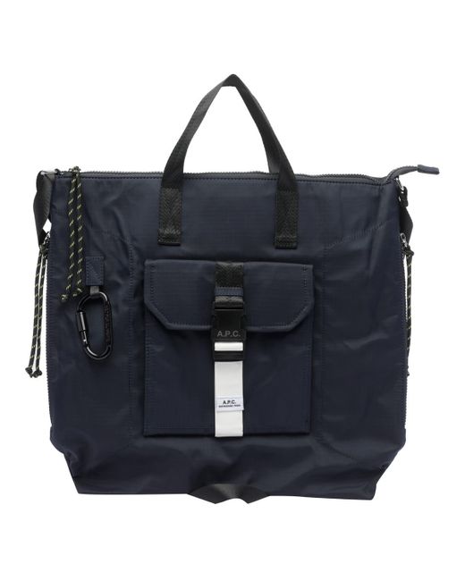 A.P.C. Blue Trek Tote Bag for men