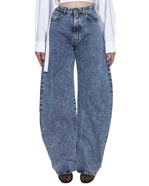 Alaïa Blue Round-leg Jeans