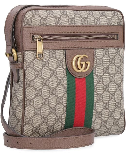 Gucci Gray GG Supreme Fabric Ophidia Shoulder-bag for men