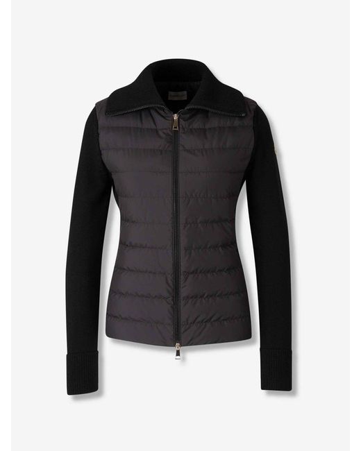 Moncler Black Padded Zip Cardigan