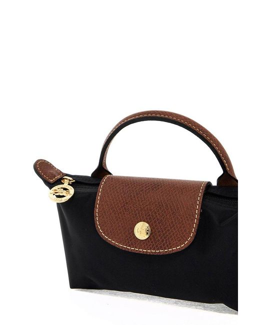 Longchamp Pochette Con Manico Le Pliage in Black Lyst UK
