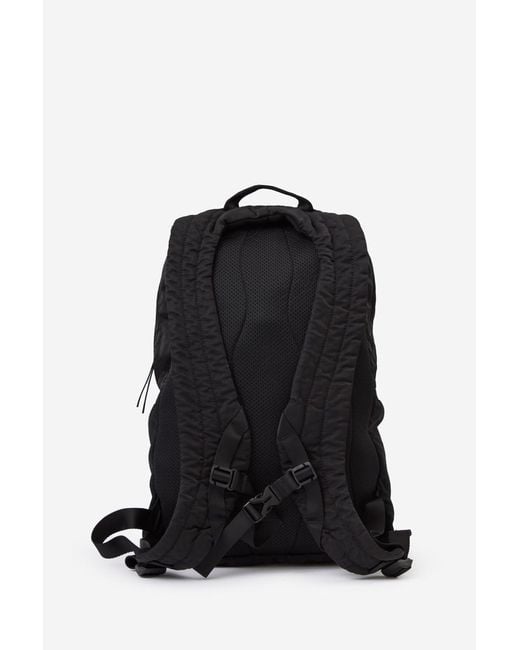 C P Company Black Backpacks for men