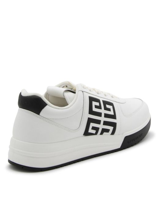 Givenchy White Two-tone Leather G4 Sneakers for men