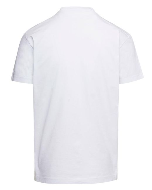 DSquared² White Logo-print Cotton T-shirt for men