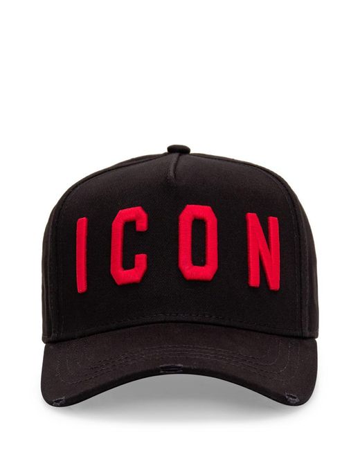 DSquared² Red Icon Collection Icon Baseball Hat for men