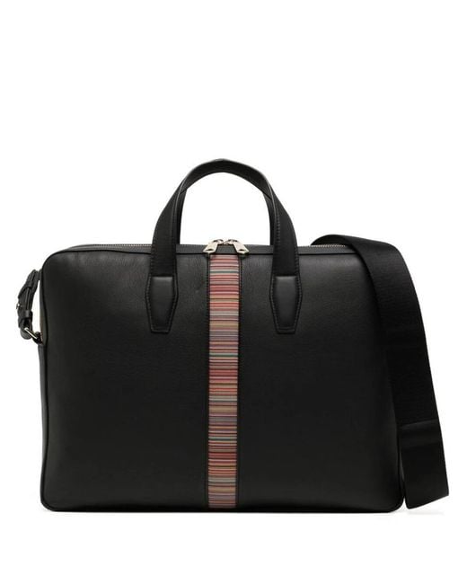 Paul Smith Black Bag Double Zipper Folio Bags for men