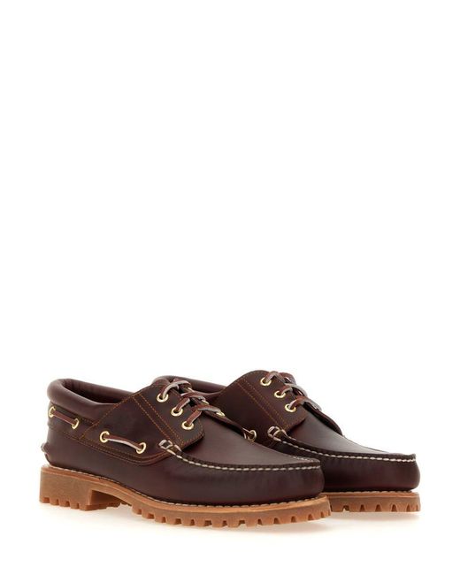 Timberland Brown Authentic Boat Moccasin for men