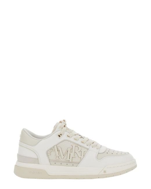 Amiri White Low Top Sneakers With Logo Lettering for men