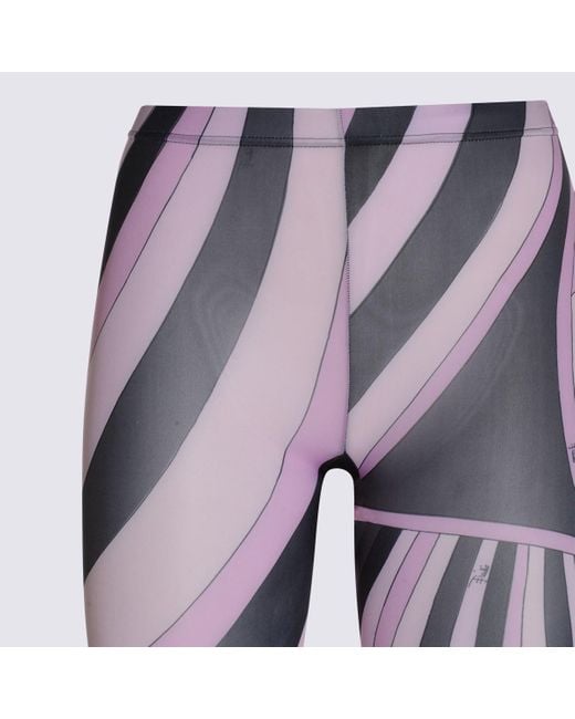 Emilio Pucci Purple And Silk Socks