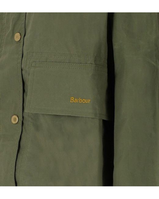 Barbour Nith Showerproof Green Hooded Jacket