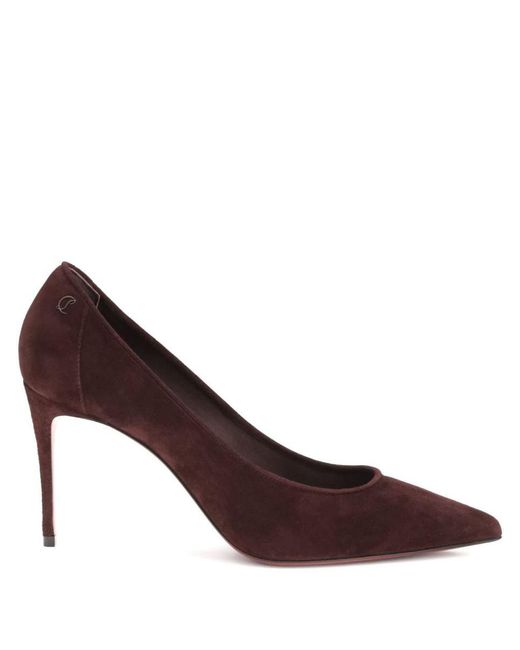 Christian Louboutin Brown Sporty Kate Velvet Pumps