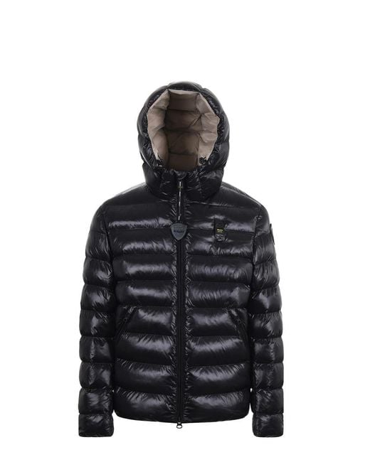 Blauer Usa Black Quilted Ripstop Nylon Jacket for men