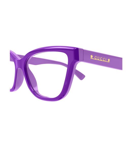 Gucci Purple Gg1589O Linea Lettering Eyeglasses