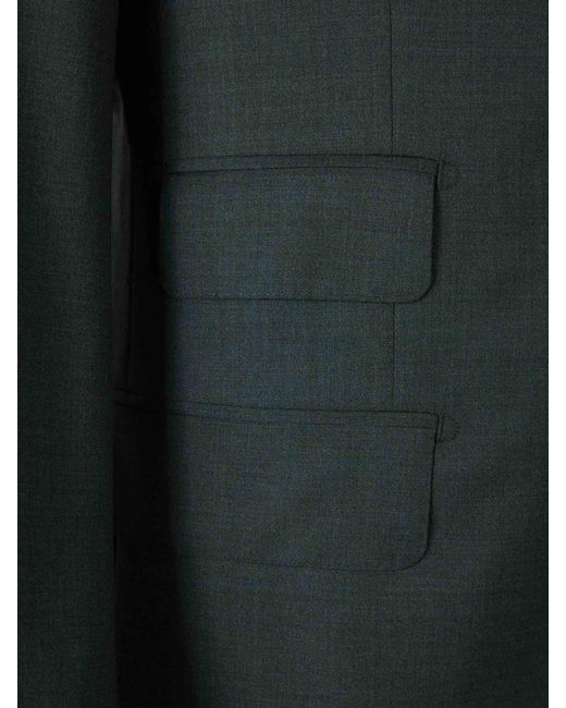 Atelier Munro Blue Two Button Wool Suit for men