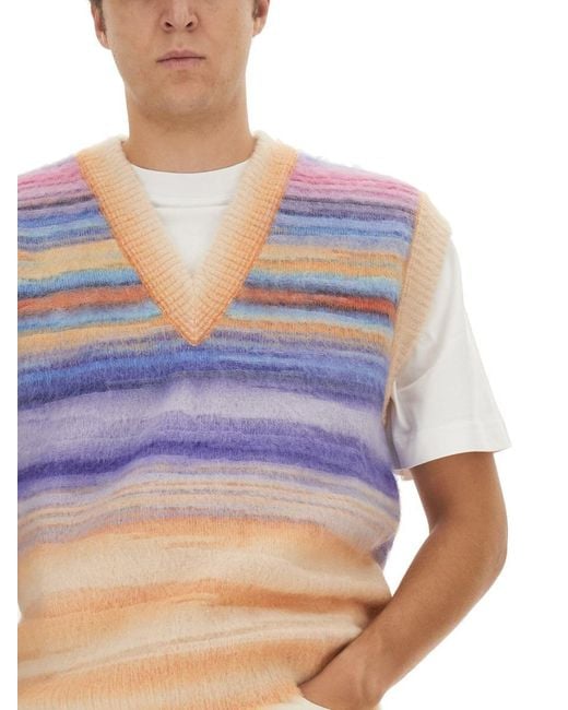 Missoni Blue Knitted Vest for men