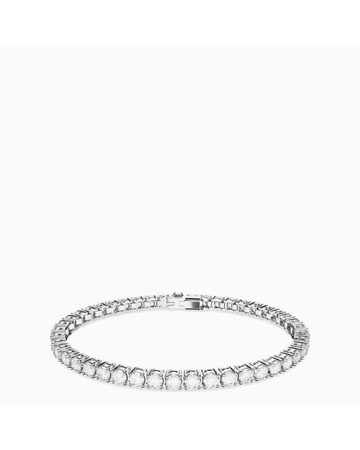 Swarovski Warovski White Matrix Tennis Bracelet Lyst