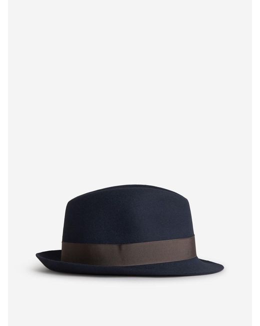 Borsalino Brown Super Light Felt Hat for men