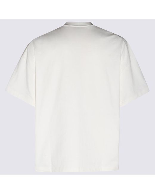 Jil Sander White Cotton T-Shirt for men