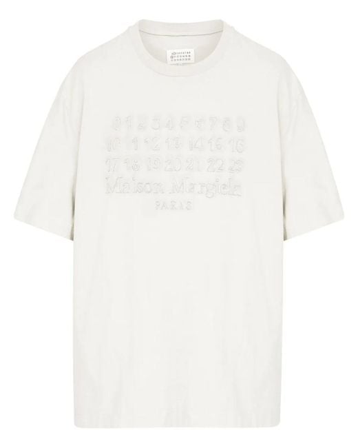Maison Margiela Men's White Relaxed Fit Cotton T-Shirt