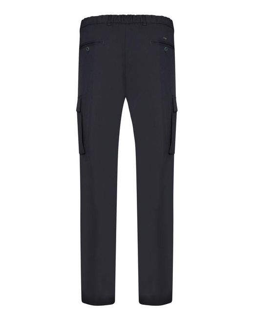 Herno Blue Trousers for men