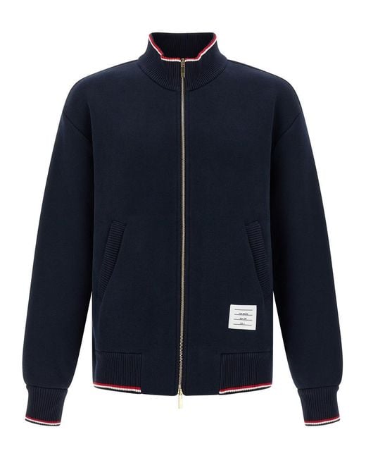 Thom Browne Blue Rwb Piping Sweatshirt for men