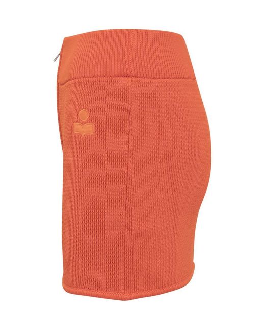 Isabel Marant Orange Olgane Mini Skirt