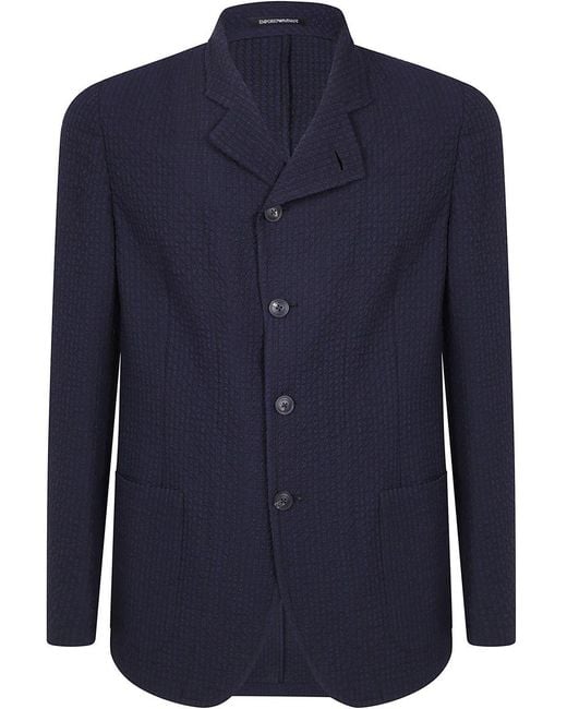 Emporio Armani Blue Split Jacket for men