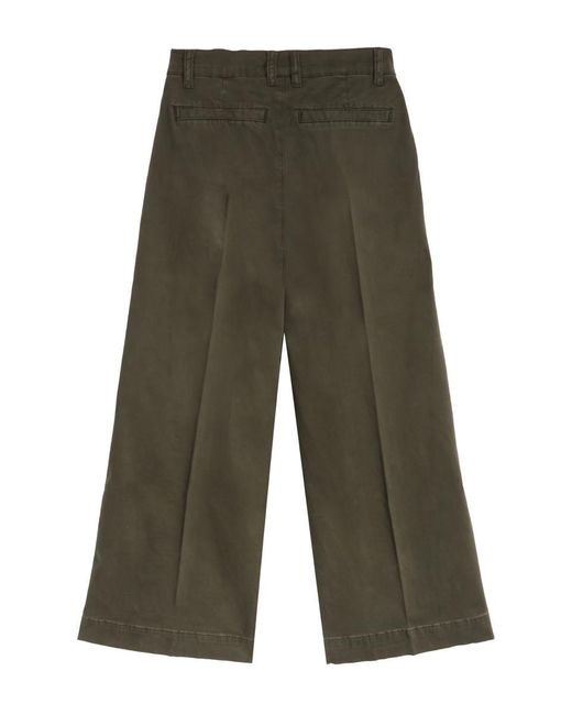 FRAME Green Cotton Trousers