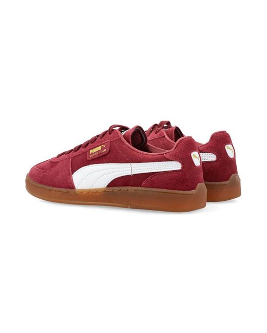 PUMA Red Super Team Suede Sneakers for men