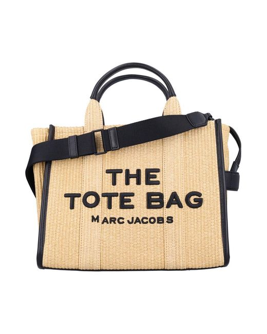 Marc Jacobs Metallic The Raffia Medium Tote Bag