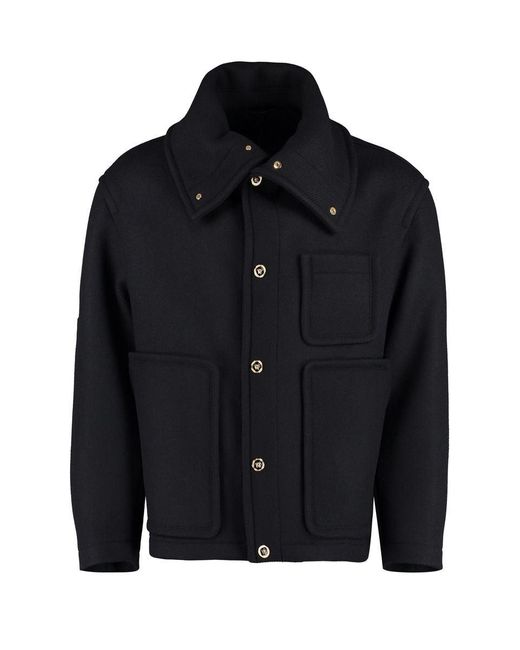 Versace Black Wool Blend Jacket for men